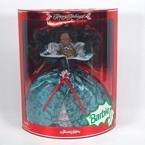 1995 Happy Holidays Barbie African American Special Edition Doll Mattel 14124‎